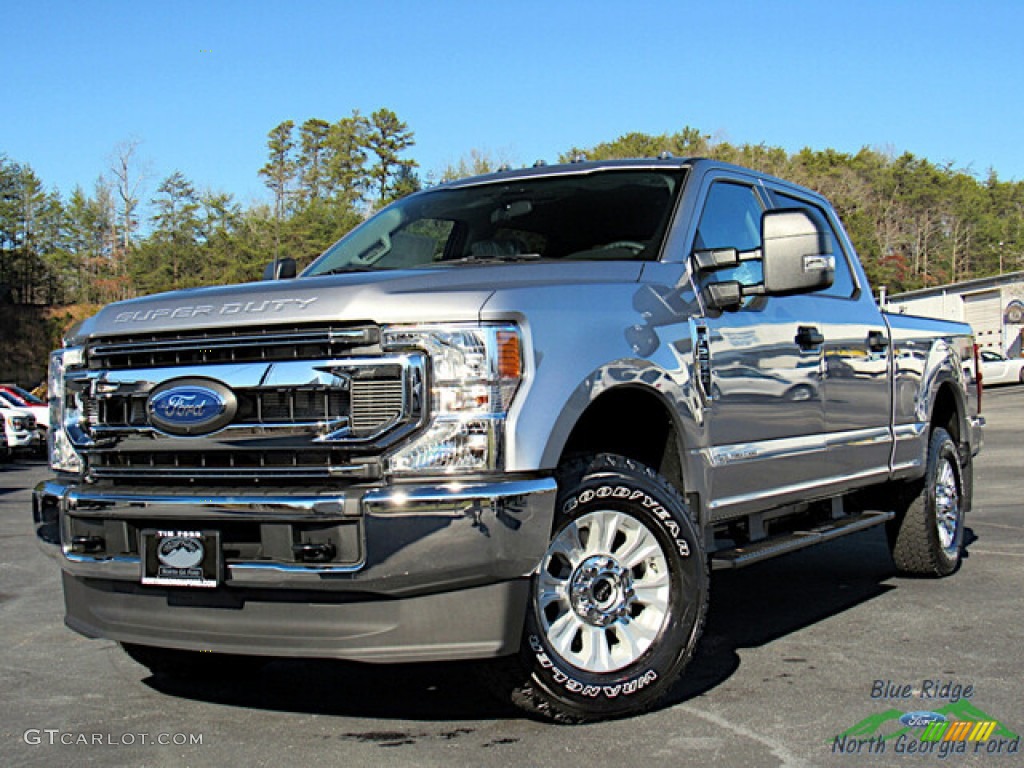 2022 F250 Super Duty XLT Crew Cab 4x4 - Iconic Silver / Medium Earth Gray photo #1