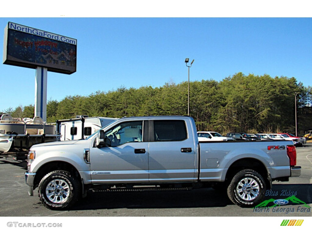 2022 F250 Super Duty XLT Crew Cab 4x4 - Iconic Silver / Medium Earth Gray photo #2