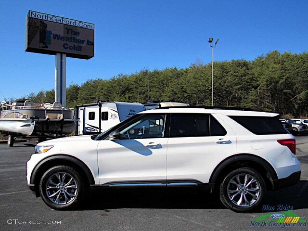 2022 Explorer XLT 4WD - Star White Metallic / Ebony photo #2