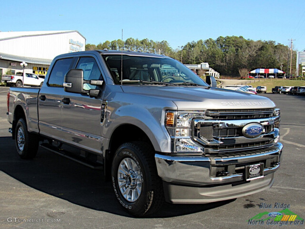 2022 F250 Super Duty XLT Crew Cab 4x4 - Iconic Silver / Medium Earth Gray photo #7