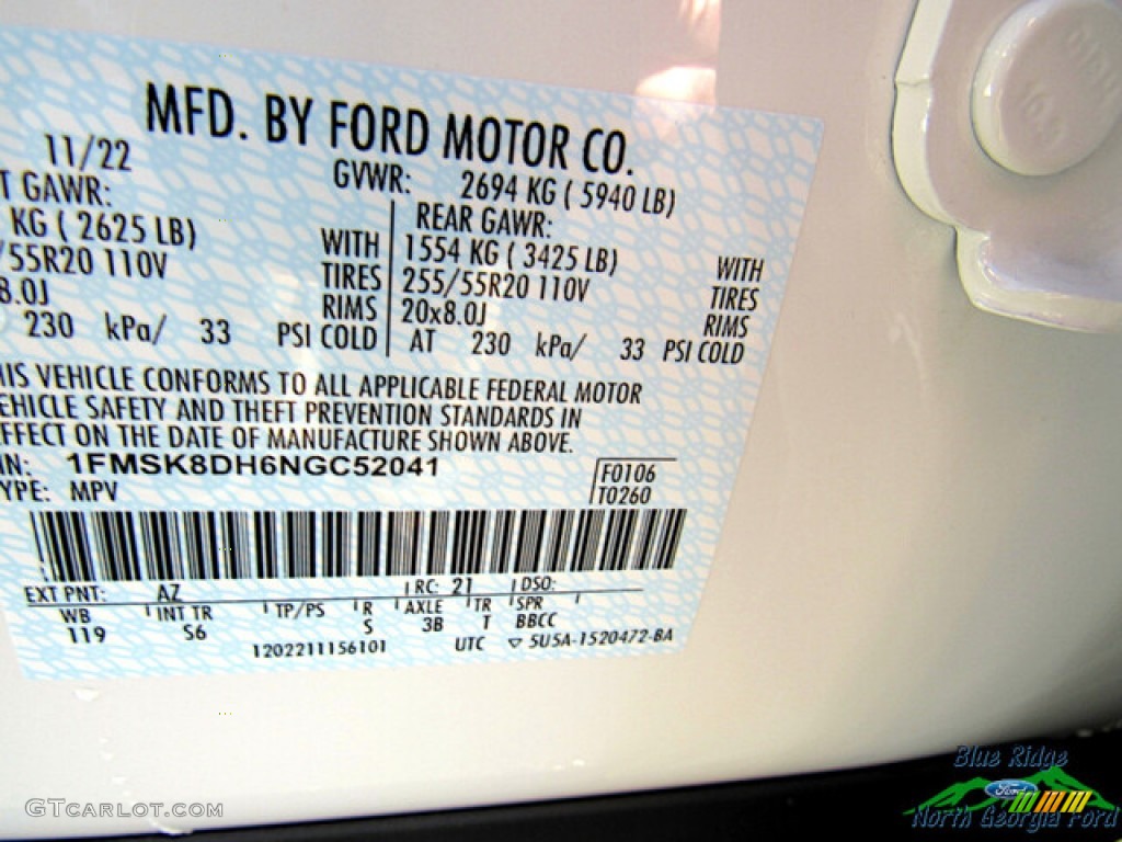 2022 Explorer XLT 4WD - Star White Metallic / Ebony photo #26