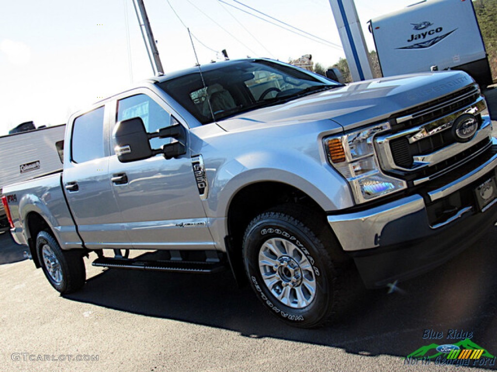 2022 F250 Super Duty XLT Crew Cab 4x4 - Iconic Silver / Medium Earth Gray photo #28