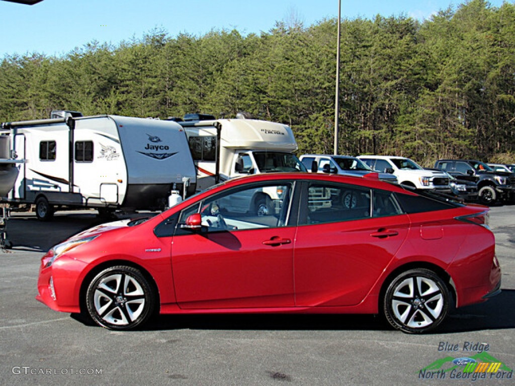 2017 Prius Prius Four Touring - Hypersonic Red / Moonstone Gray photo #2