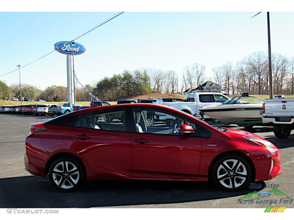 2017 Prius Prius Four Touring - Hypersonic Red / Moonstone Gray photo #6