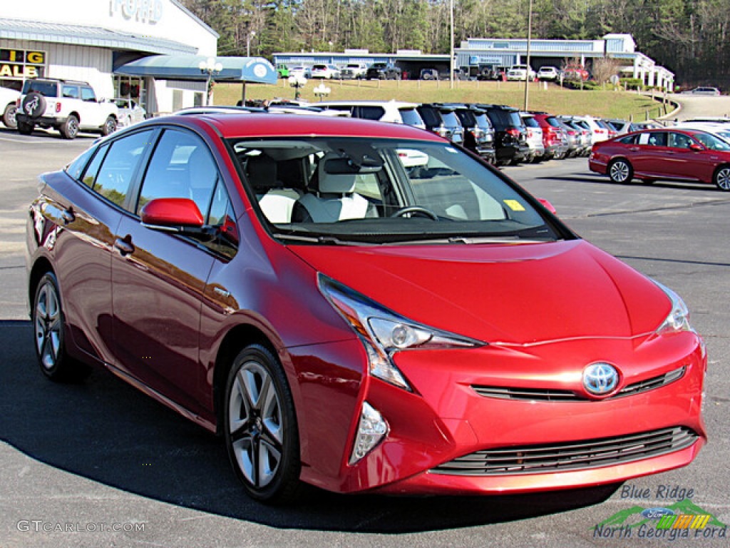 2017 Prius Prius Four Touring - Hypersonic Red / Moonstone Gray photo #7