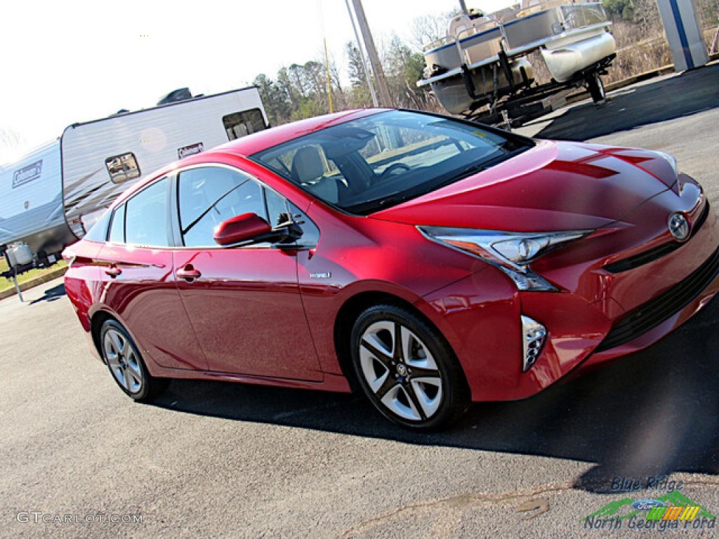 2017 Prius Prius Four Touring - Hypersonic Red / Moonstone Gray photo #25