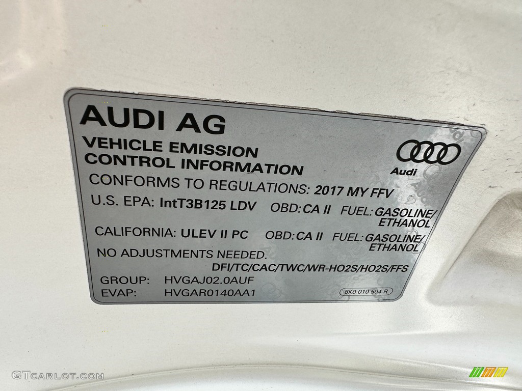 2017 A5 Sport quattro Cabriolet - Ibis White / Black photo #56