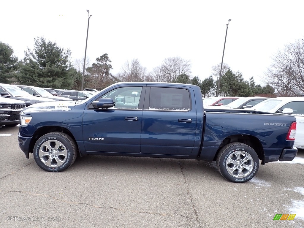 Patriot Blue Pearl 2023 Ram 1500 Big Horn Crew Cab 4x4 Exterior Photo #145338861