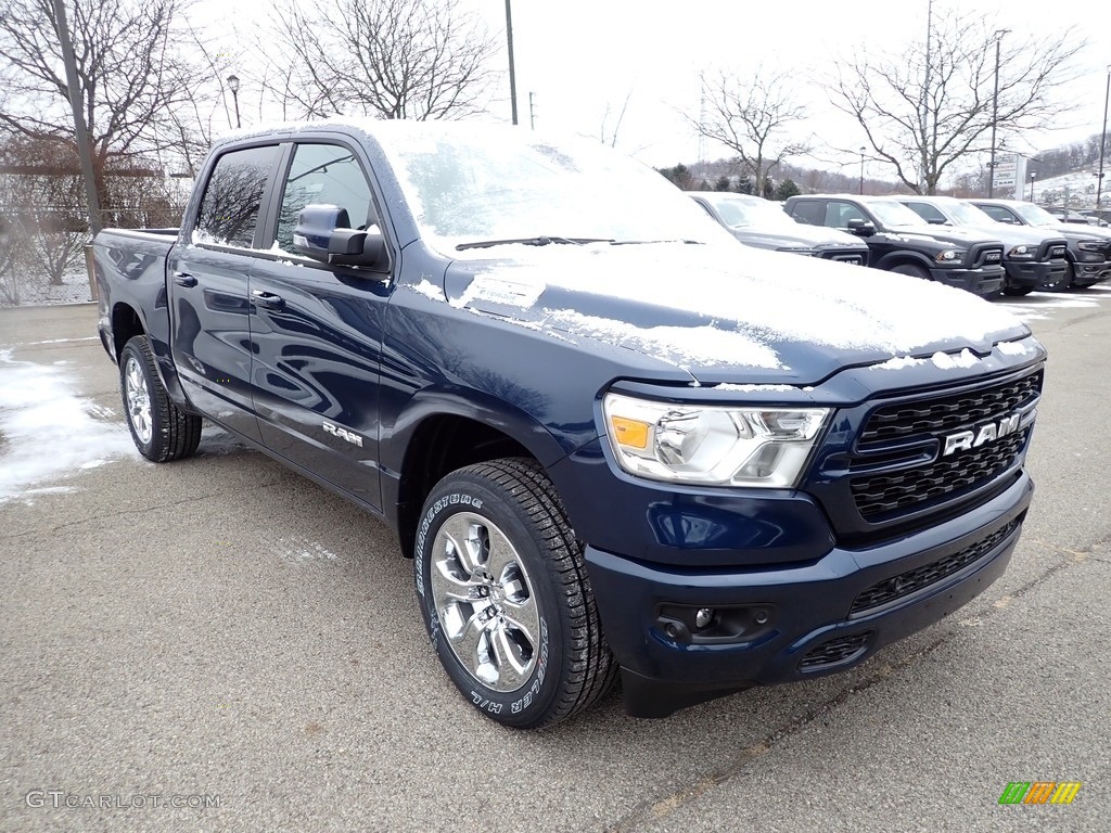 Patriot Blue Pearl 2023 Ram 1500 Big Horn Crew Cab 4x4 Exterior Photo #145338960