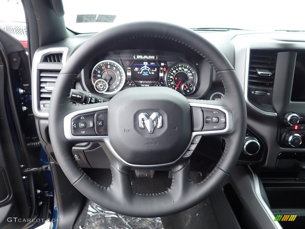 2023 Ram 1500 Big Horn Crew Cab 4x4 Black Steering Wheel Photo #145339260
