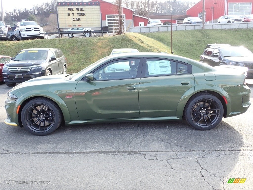 2022 Charger Scat Pack Widebody - F8 Green / Black photo #2