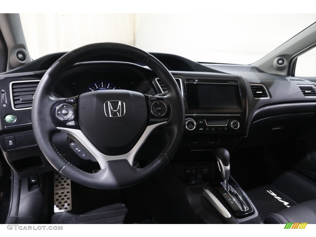 2015 Honda Civic EX-L Coupe Black Dashboard Photo #145339833