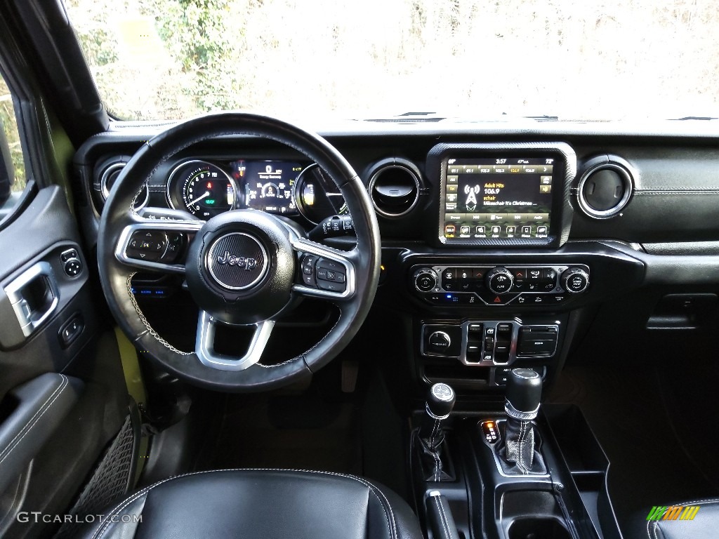 2021 Jeep Wrangler Unlimited Sahara 4xe Hybrid Black Dashboard Photo #145340139
