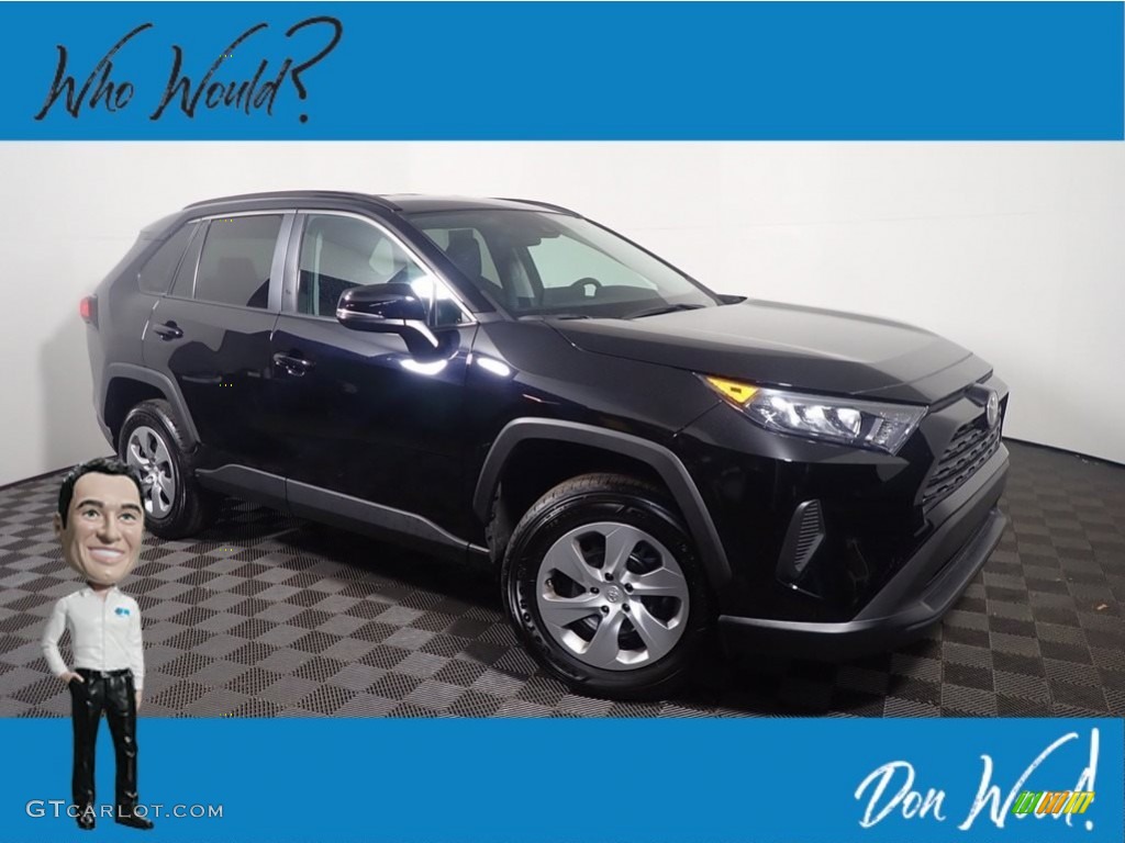 2021 RAV4 LE AWD - Midnight Black Metallic / Black photo #1