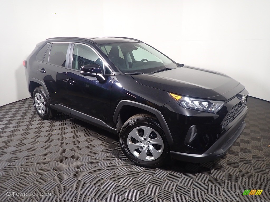 2021 RAV4 LE AWD - Midnight Black Metallic / Black photo #4
