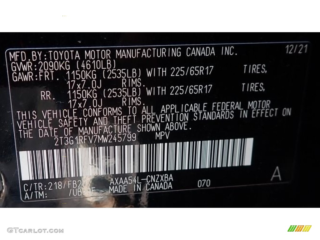 2021 RAV4 LE AWD - Midnight Black Metallic / Black photo #38