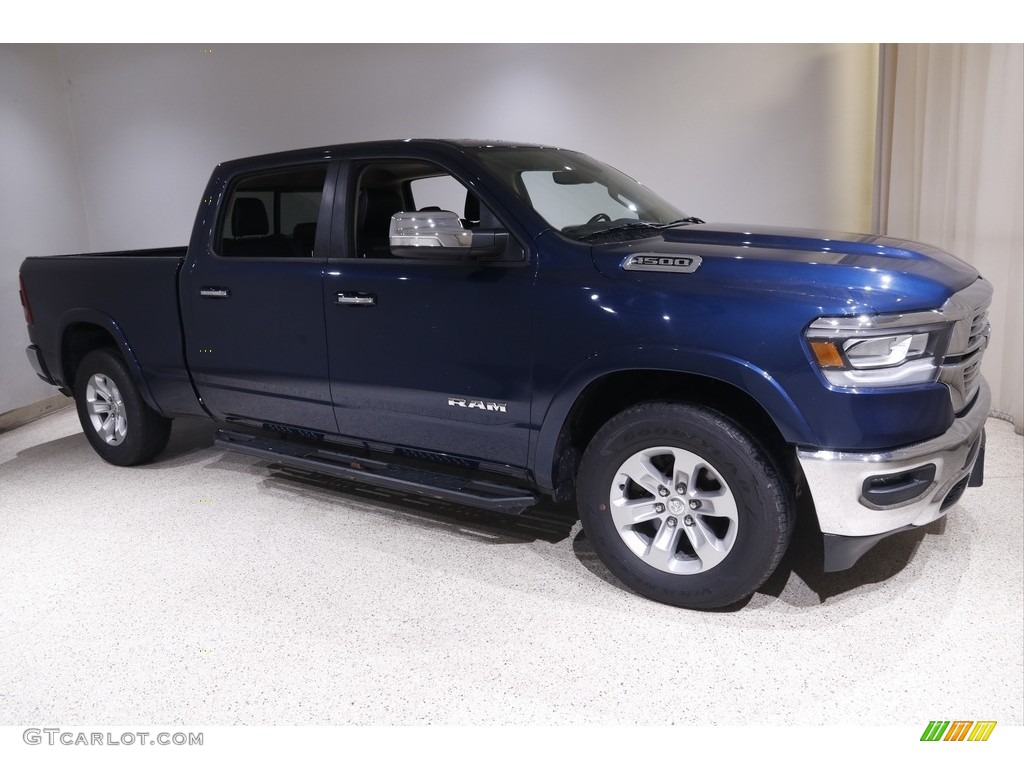 2020 1500 Laramie Crew Cab 4x4 - Patriot Blue Pearl / Black photo #1