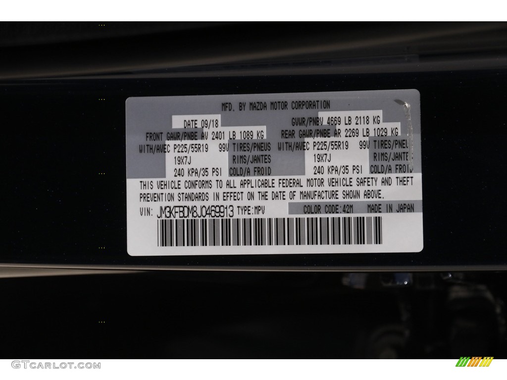 2018 CX-5 Grand Touring AWD - Deep Crystal Blue Mica / Black photo #22