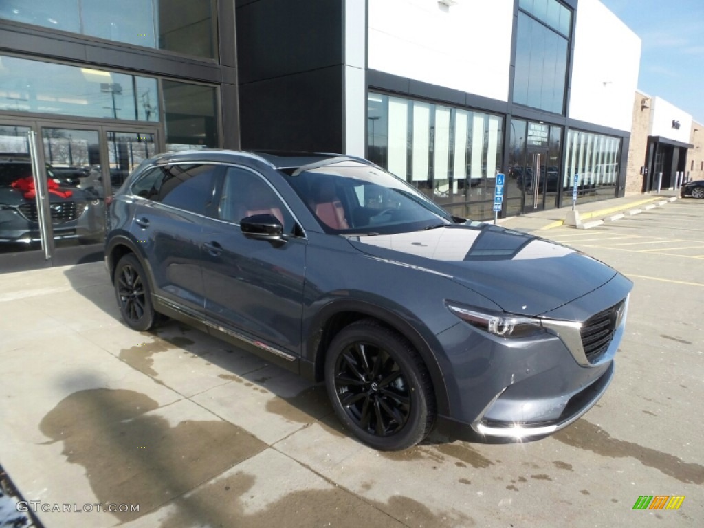 2023 CX-9 Carbon Edition AWD - Polymetal Gray Metallic / Red photo #1