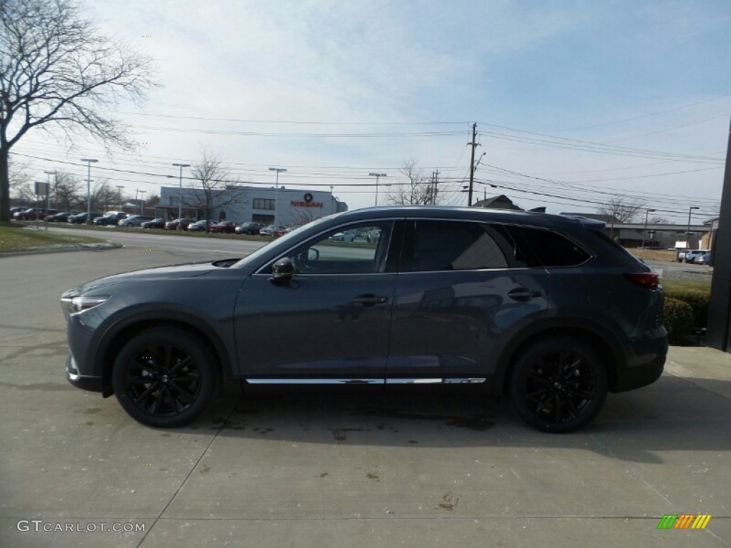 2023 CX-9 Carbon Edition AWD - Polymetal Gray Metallic / Red photo #6