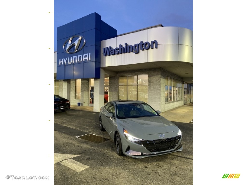 2023 Elantra Limited Hybrid - Electric Shadow / Black photo #7