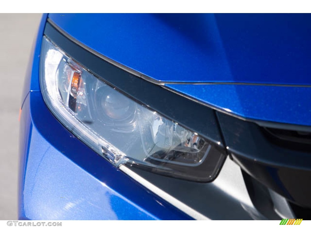 2019 Civic LX Sedan - Agean Blue Metallic / Black photo #8