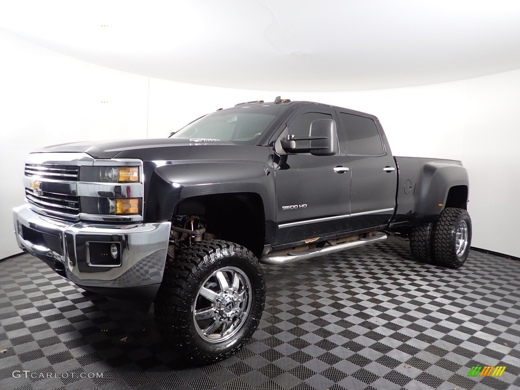 2015 Silverado 3500HD LTZ Crew Cab 4x4 - Black / Cocoa/Dune photo #6