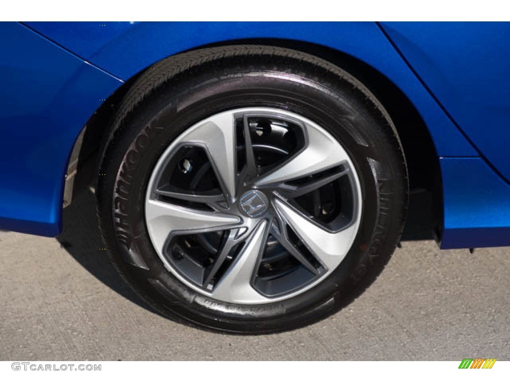 2019 Civic LX Sedan - Agean Blue Metallic / Black photo #35