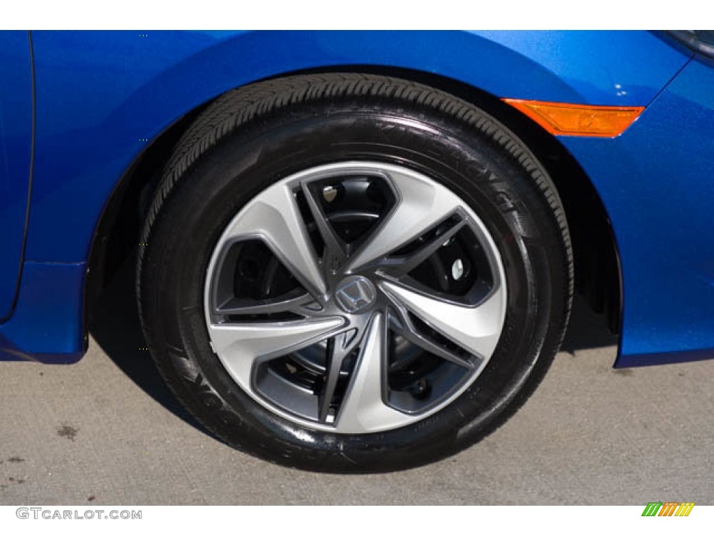 2019 Civic LX Sedan - Agean Blue Metallic / Black photo #36