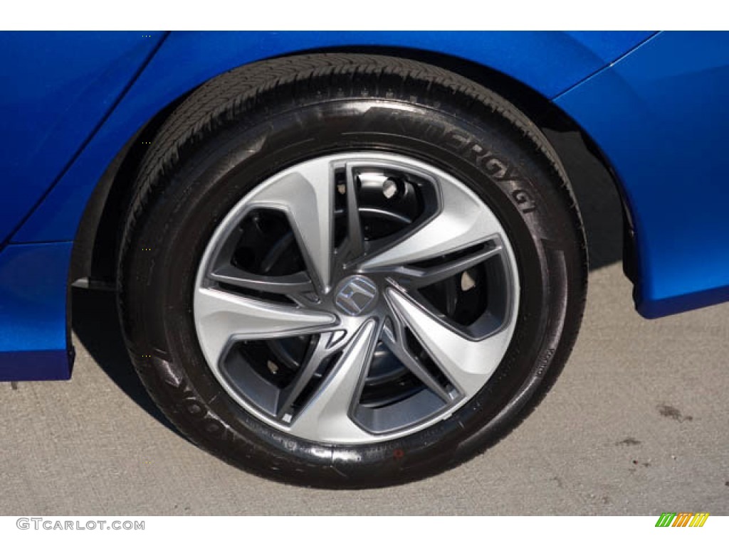 2019 Civic LX Sedan - Agean Blue Metallic / Black photo #37