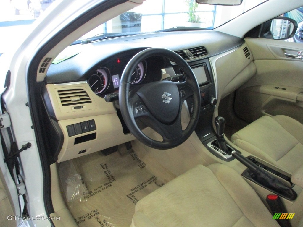 2012 Suzuki Kizashi SE AWD Beige Dashboard Photo #145348423