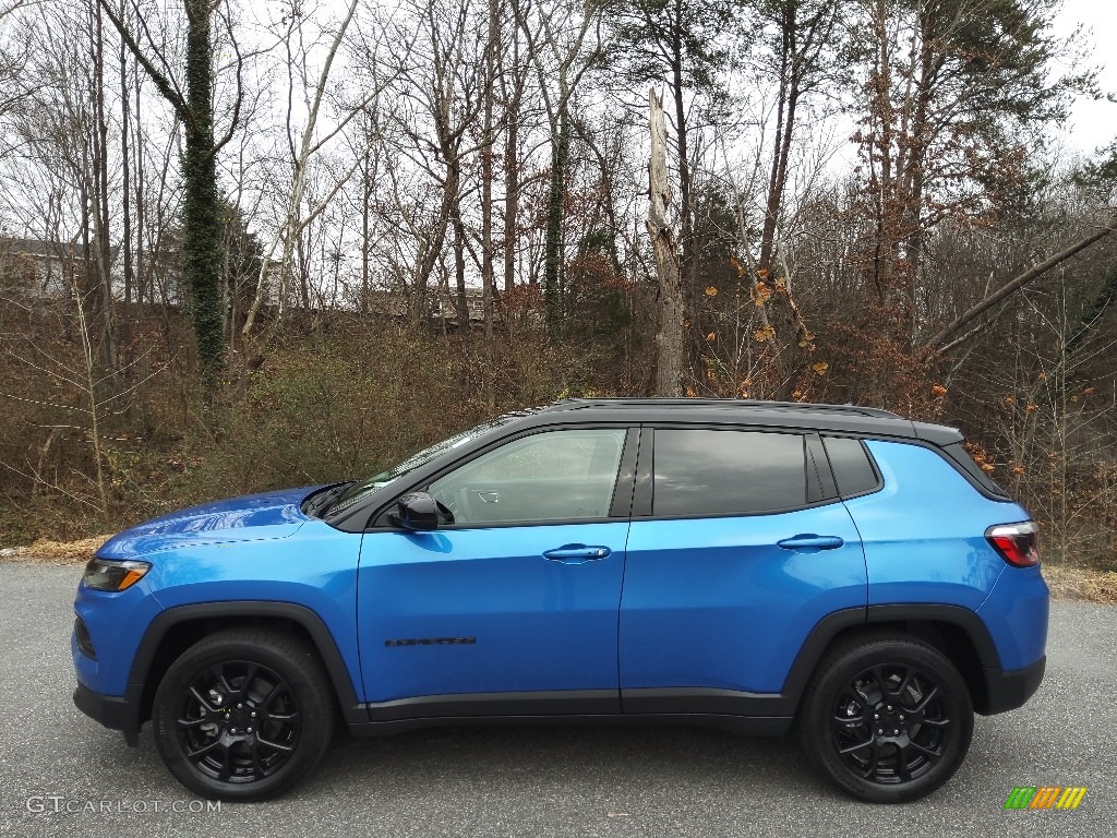 Laser Blue Pearl 2022 Jeep Compass Altitude Exterior Photo #145349491