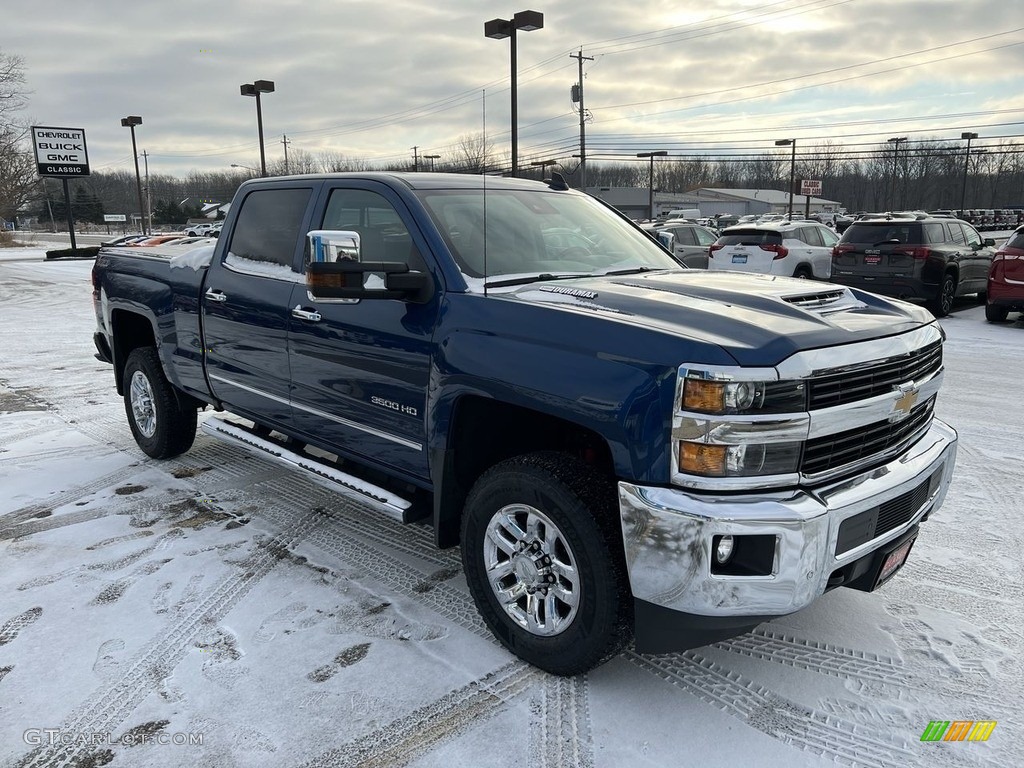 Deep Ocean Blue Metallic 2017 Chevrolet Silverado 3500HD LTZ Crew Cab 4x4 Exterior Photo #145350856