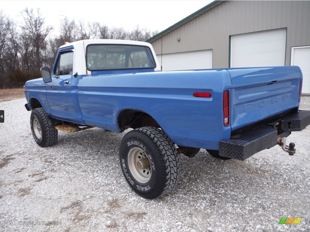 Bahama Blue 1975 Ford F250 Custom Regular Cab Exterior Photo #145352290