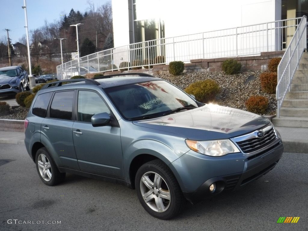2010 Forester 2.5 X Limited - Sage Green Metallic / Black photo #1