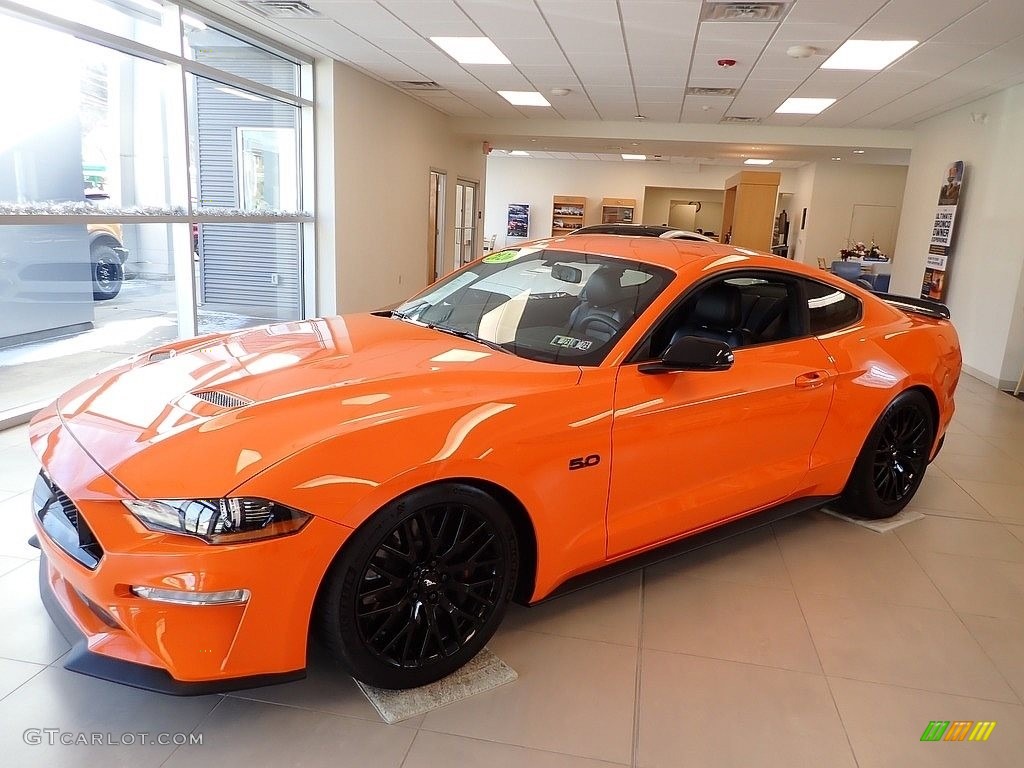 2020 Mustang GT Premium Fastback - Twister Orange / Ebony photo #1