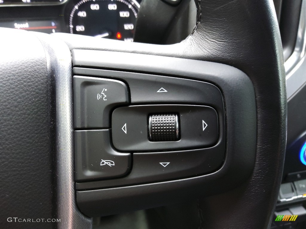 2021 GMC Sierra 1500 Elevation Crew Cab 4WD Jet Black Steering Wheel Photo #145356165