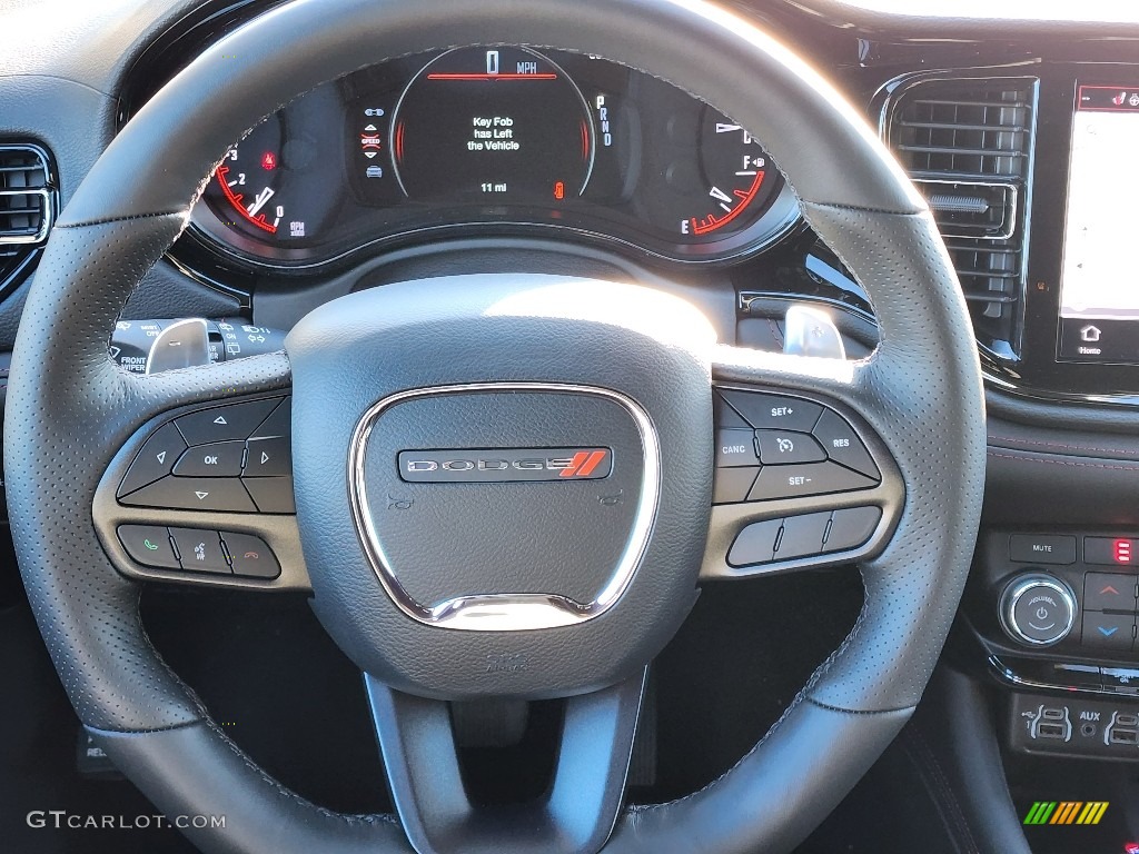 2022 Dodge Durango R/T AWD Black Steering Wheel Photo #145357713