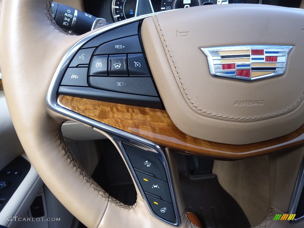 2018 Cadillac CT6 3.0 Turbo Platinum AWD Sedan Very Light Cashmere Steering Wheel Photo #145359060