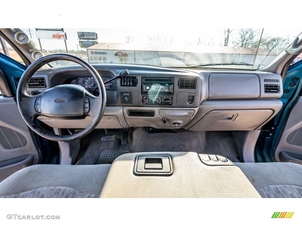 2000 F250 Super Duty XLT Crew Cab 4x4 - Island Blue Metallic / Medium Graphite photo #26