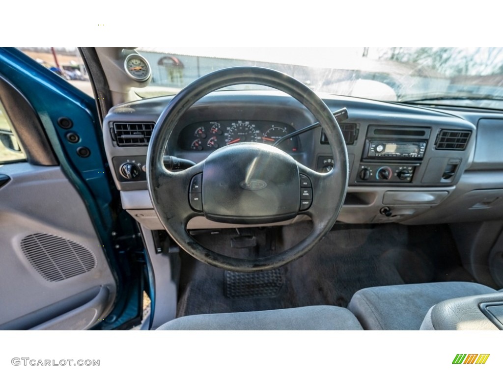 2000 F250 Super Duty XLT Crew Cab 4x4 - Island Blue Metallic / Medium Graphite photo #27