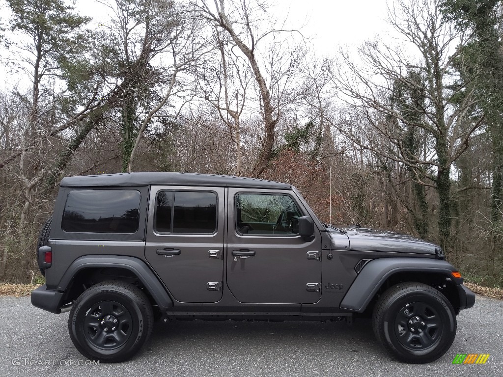 Granite Crystal Metallic 2023 Jeep Wrangler Unlimited Sport 4x4 Exterior Photo #145359492