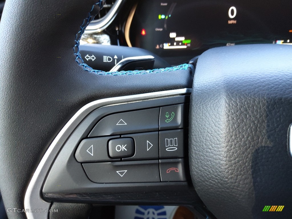 2022 Jeep Grand Cherokee Trailhawk 4XE Hybrid Global Black Steering Wheel Photo #145360434