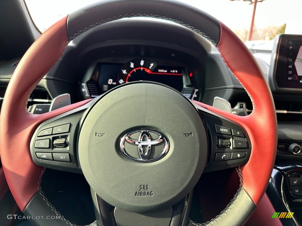 2022 Toyota GR Supra 3.0 Premium Red Steering Wheel Photo #145360779