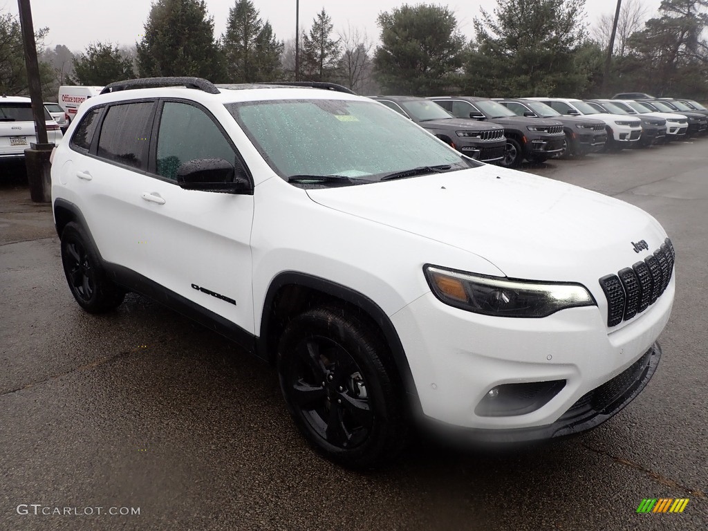 Bright White 2023 Jeep Cherokee Altitude Lux 4x4 Exterior Photo #145361898