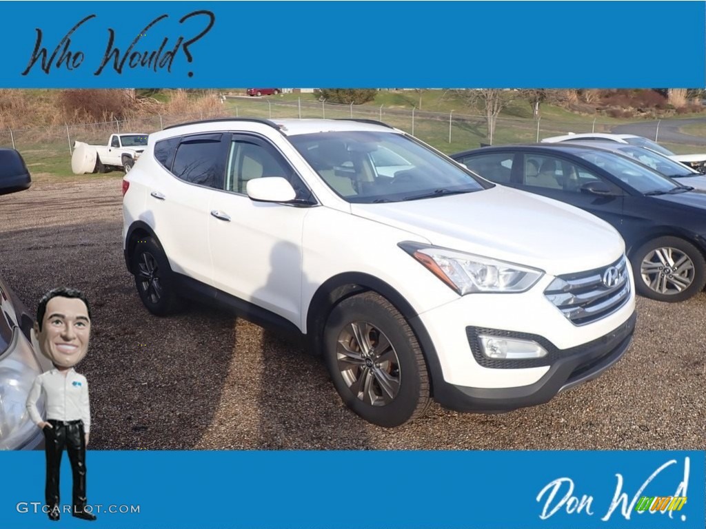 2014 Santa Fe Sport AWD - Frost White Pearl / Beige photo #1