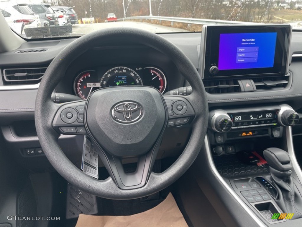 2023 Toyota RAV4 XLE AWD Black Steering Wheel Photo #145362841