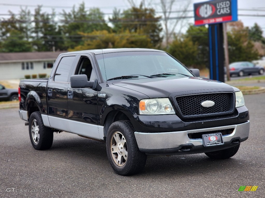 2006 F150 XLT SuperCrew 4x4 - Black / Medium/Dark Flint photo #2