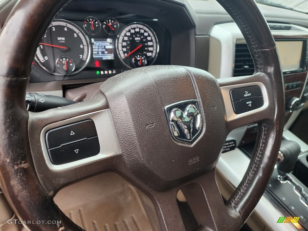 2011 Ram 1500 Laramie Crew Cab 4x4 - Deep Cherry Red Crystal Pearl / Light Pebble Beige/Bark Brown photo #16