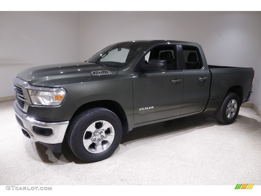 2021 1500 Big Horn Quad Cab 4x4 - Olive Green Pearl / Diesel Gray/Black photo #3